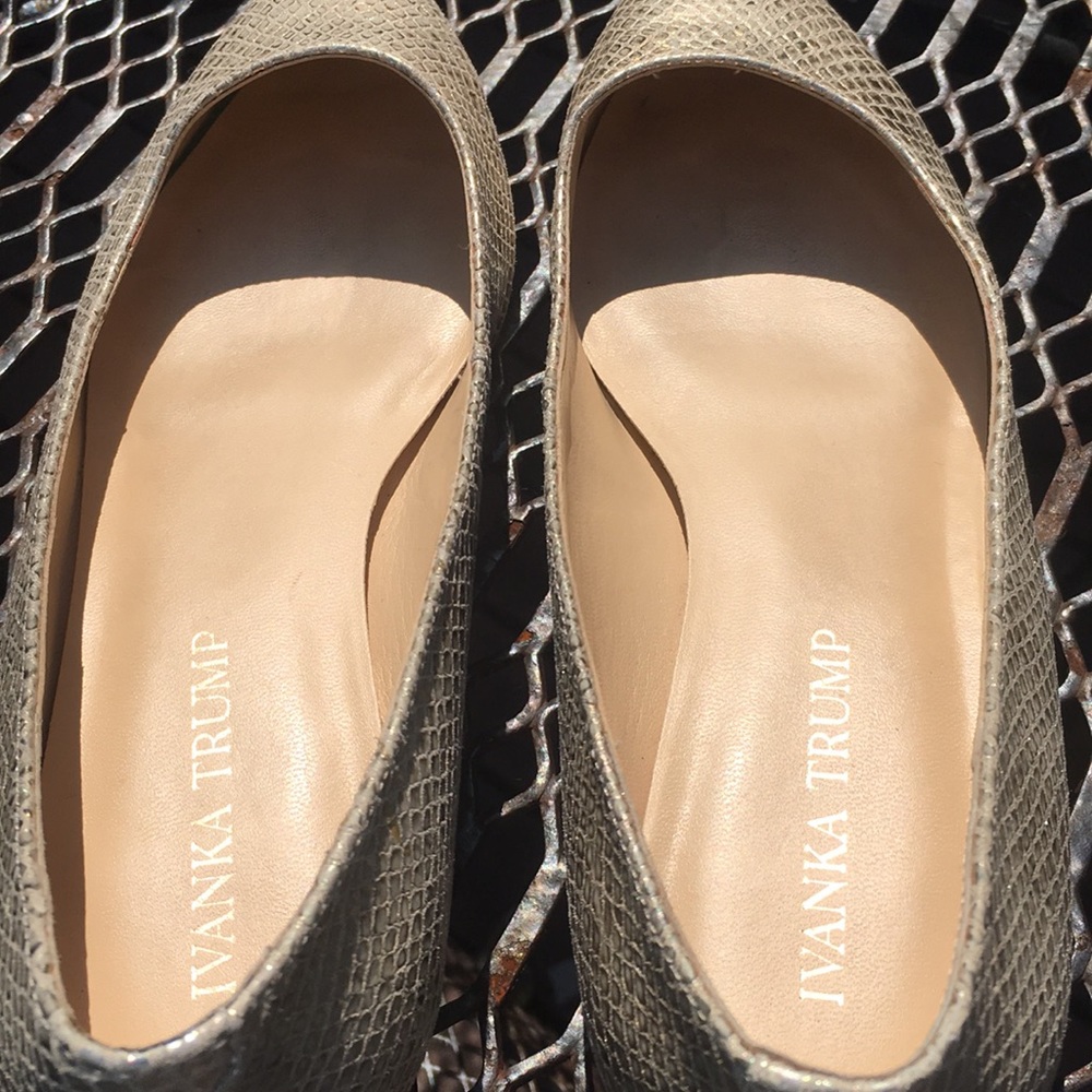 Gold n Silver Snakeskin Flats